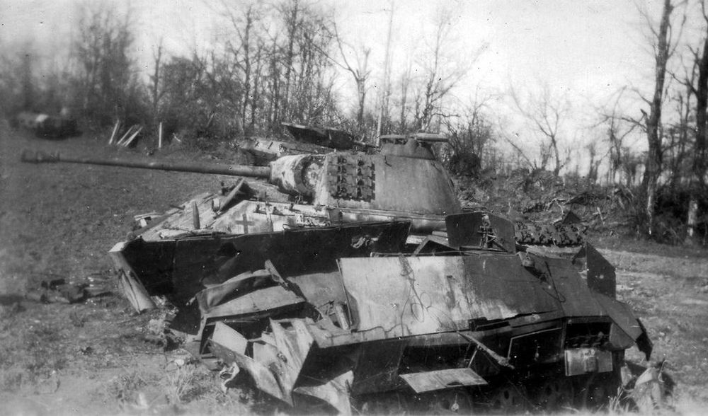 Panzer Lehr vehicles in the Normandy countryside near St Lô, summer 1944